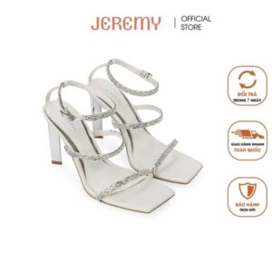 Giày Sandal Mũi Nhọn Nữ đính Cườm Jeremy Sn0003 (2)
